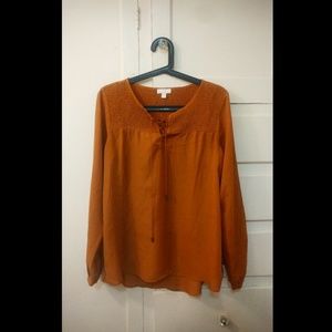 Long Sleeve Pull Over Blouse
